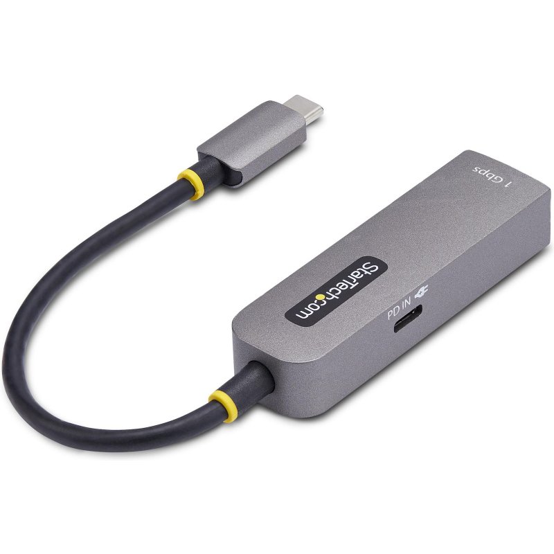 StarTech.com Adaptateur USB-C vers Ethernet, NIC, 100W PD Pass-Through, Adaptateur Réseau USB 3.0 Type-C 1Gbps Multi Speed, Compatible Thunderbolt, Windows & Mac