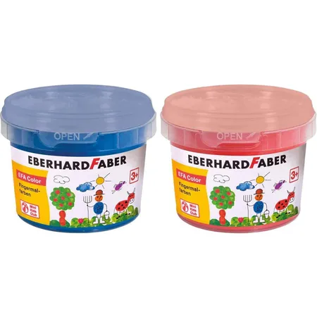 Eberhard FaberMini Kids Club Fingermalfarbe Packung mit 4 Farbtöpfchen à 100 ml
