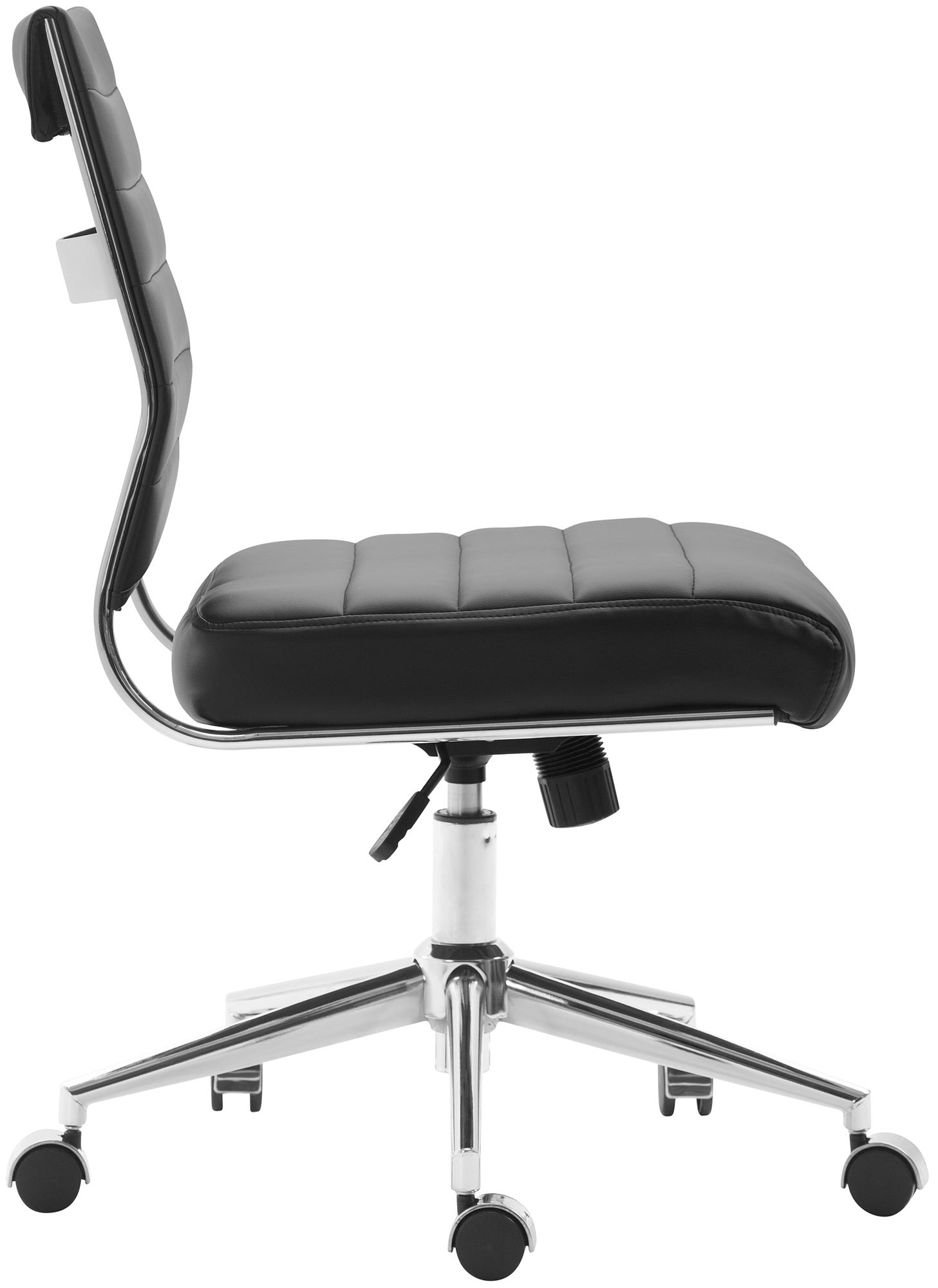 CLP Arbeitshocker Vinton Kunstleder I Höhenverstellbar und ergonomisch I Bürostuhl mit Lehne, Rollen und 360 Grad Drehfunktion