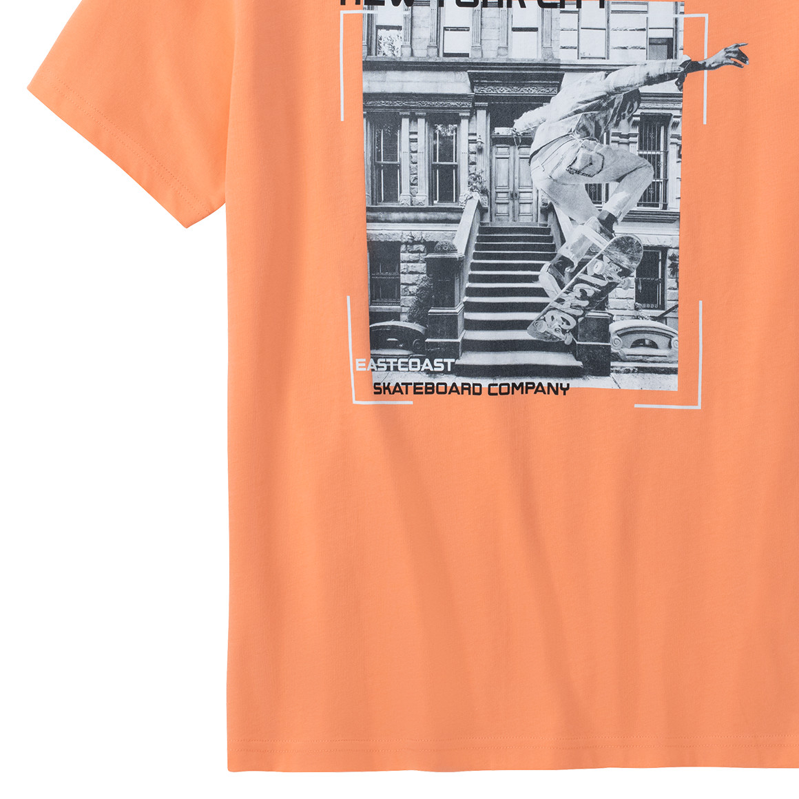 Beatwear Jungen T-Shirt mit Foto-Print hellorange