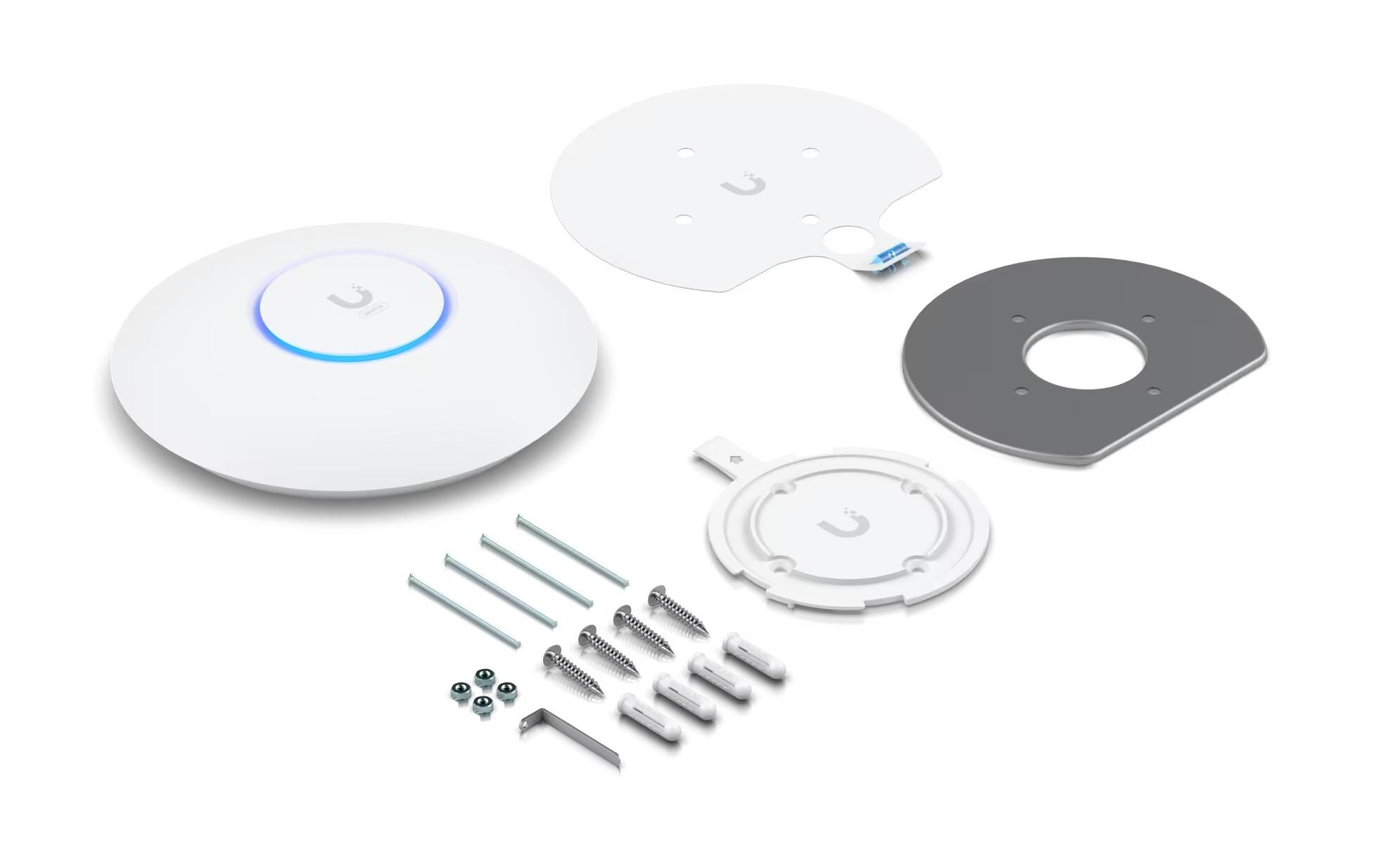 Access Point U6+ ohne PoE-InjectorUniFi WiFi U6+ Indoor Access Point, 300 Client-Support, 2.9 Gbps Durchsatzrate
