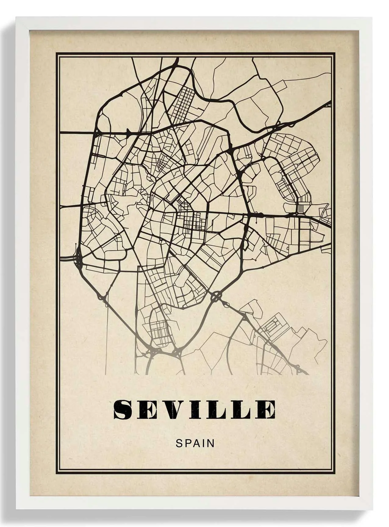 Sevilla Stadt Sepia