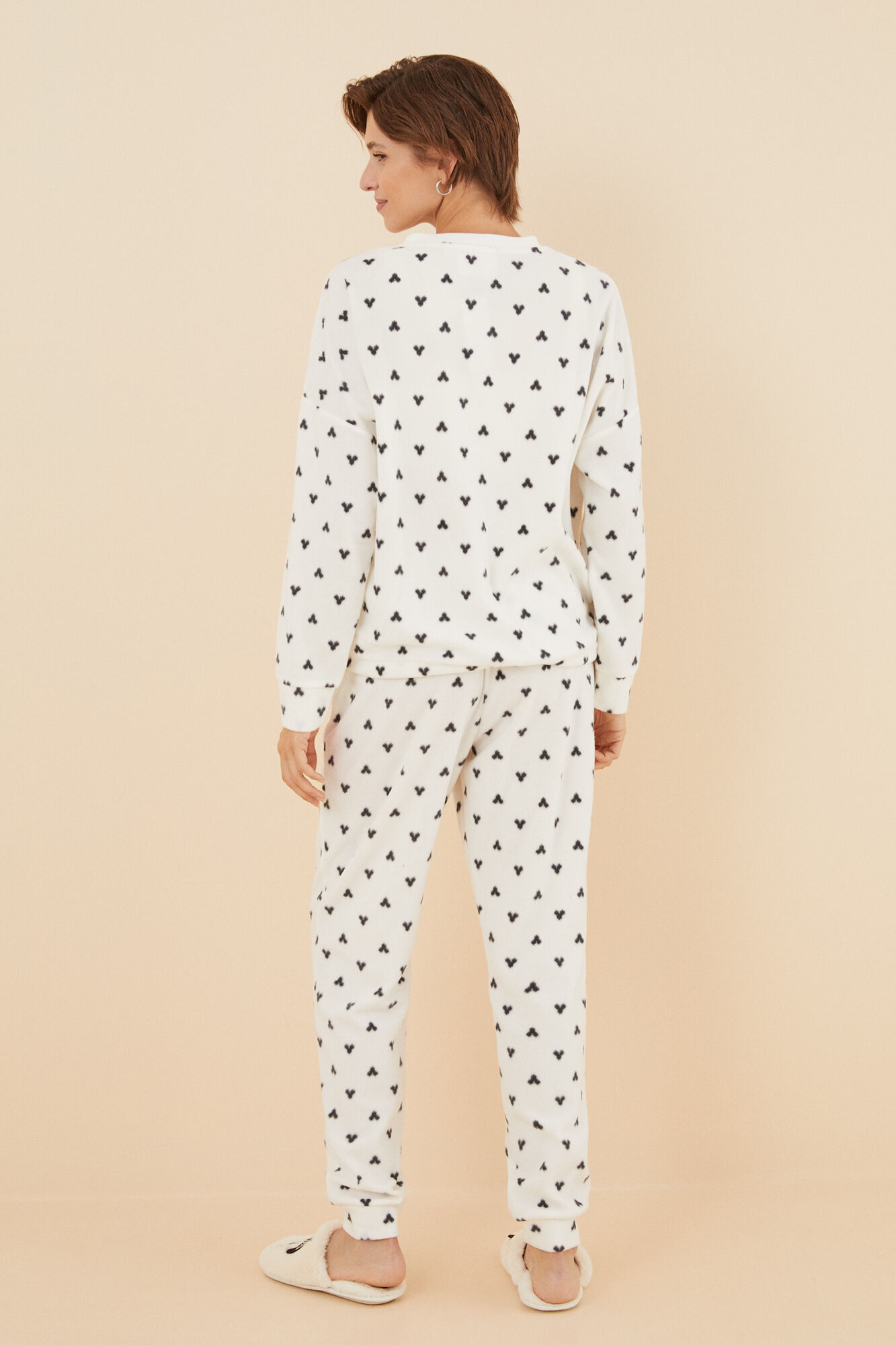 Pijama longo de lã polar da Minnie Mouse