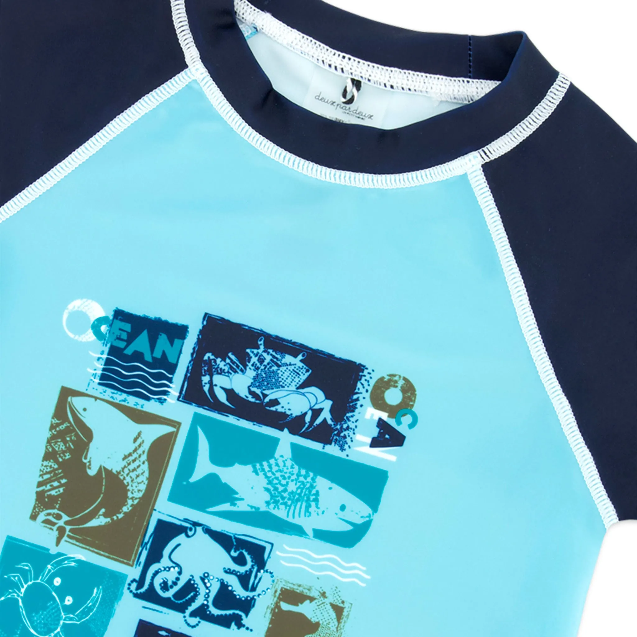 Deux par Deux T-shirt Maillot Crabe 2-6ans