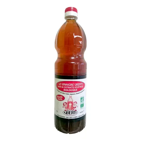 Vinagre de maçã orgânico enriquecido Uberti com 50 extratos vegetais 1L