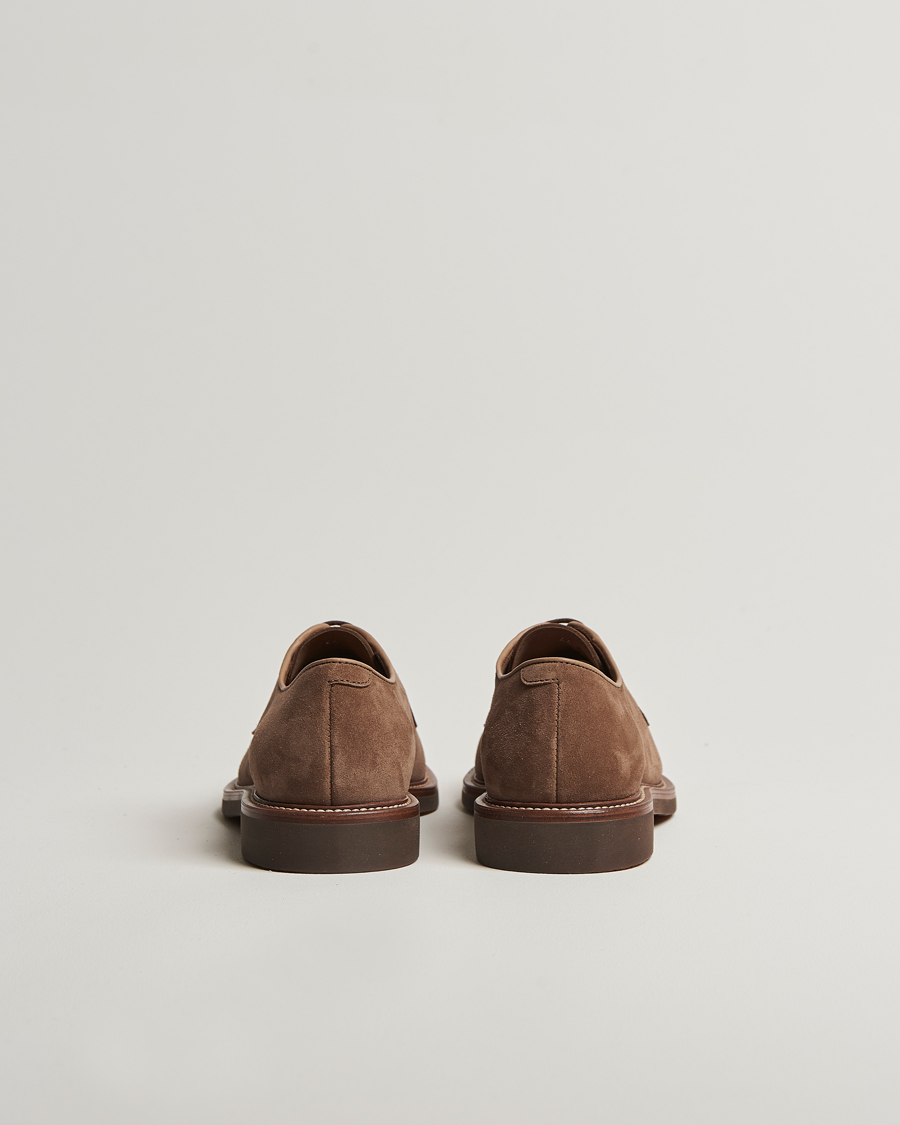 Brunello Cucinelli Plain Toe Derby Brown Suede