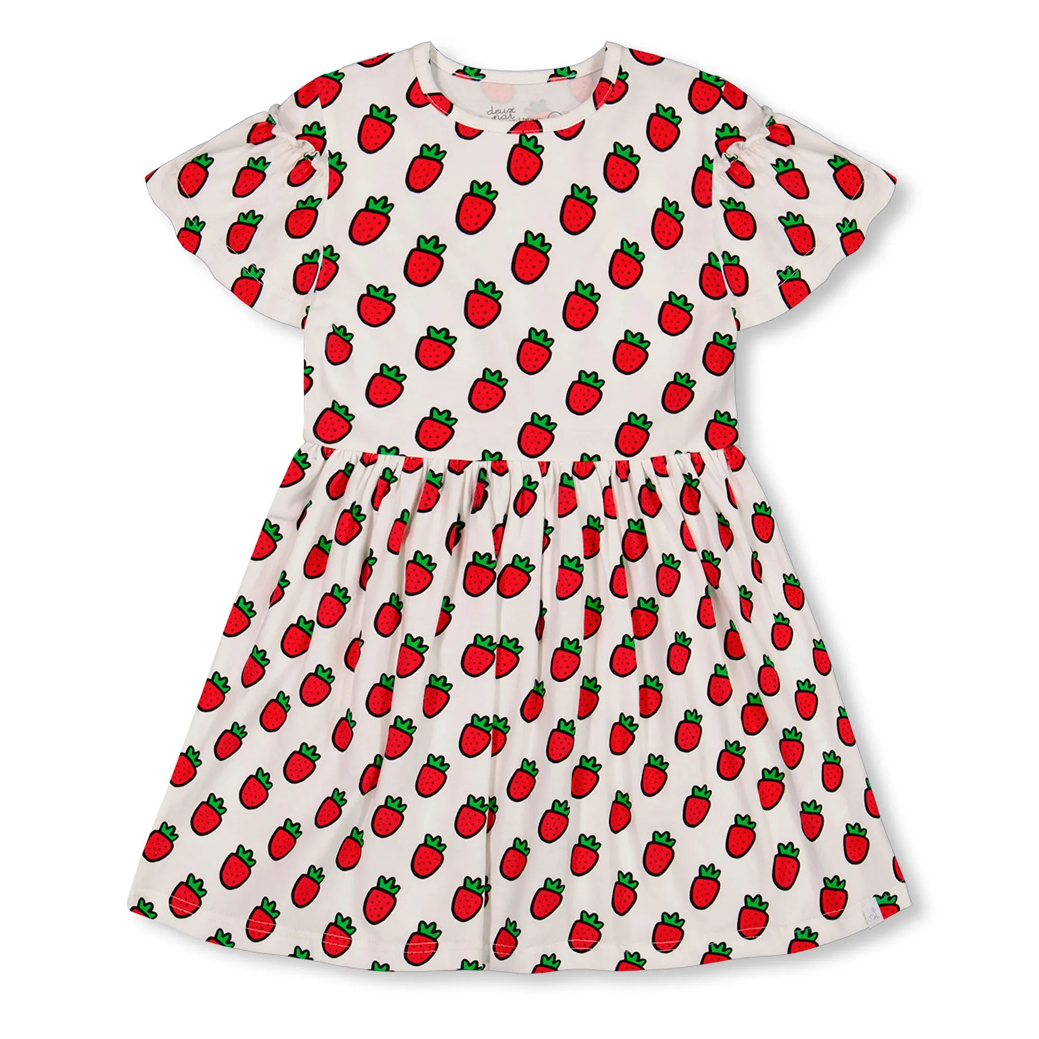 Deux par Deux Robe Imprimée Fraise 7-10ans