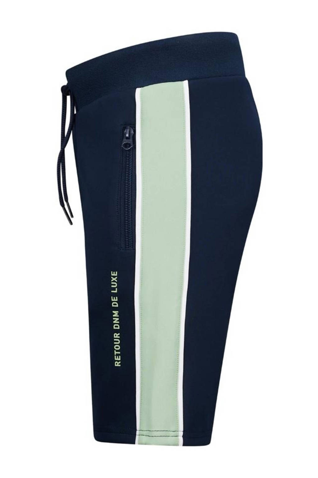 Retour Jeans sweatshort Lars donkerblauw/zachtgroen