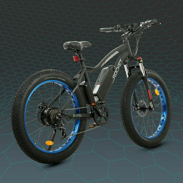 Ecotric 26 Inch Fat Tire Electric Bicycle Powerful 500 W Motor 36 V/12.5 Ah Removable Lithium Battery Beach Snow Shock Absorption Mountain for Adults