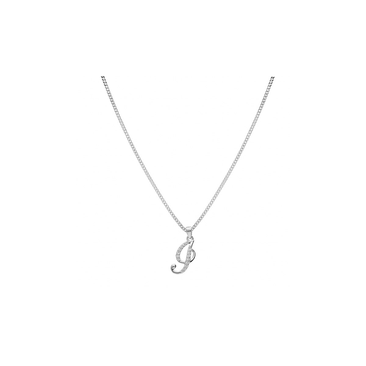 Collier Initiale Argent - Lettre J