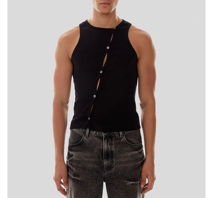 vrovion - Tanktop met effen uitsparing