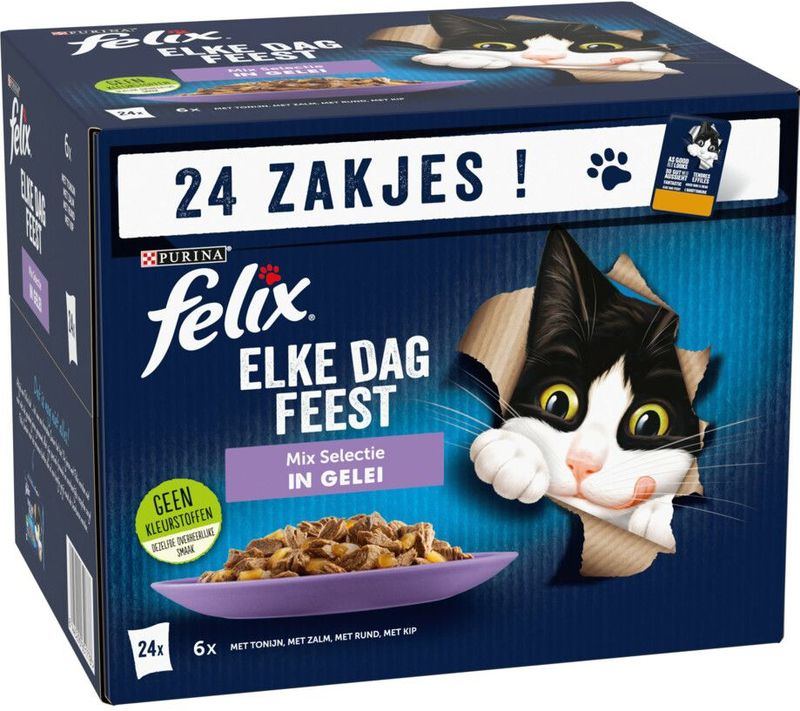 Felix Elke Dag Feest Mix Selectie in Gelei 24 x 85 gr