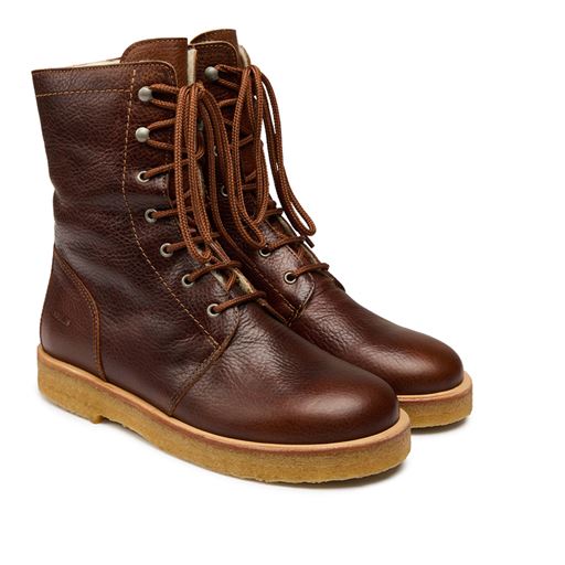 Angulus 7456-402 Lace-Up Støvler, Cognac, 40