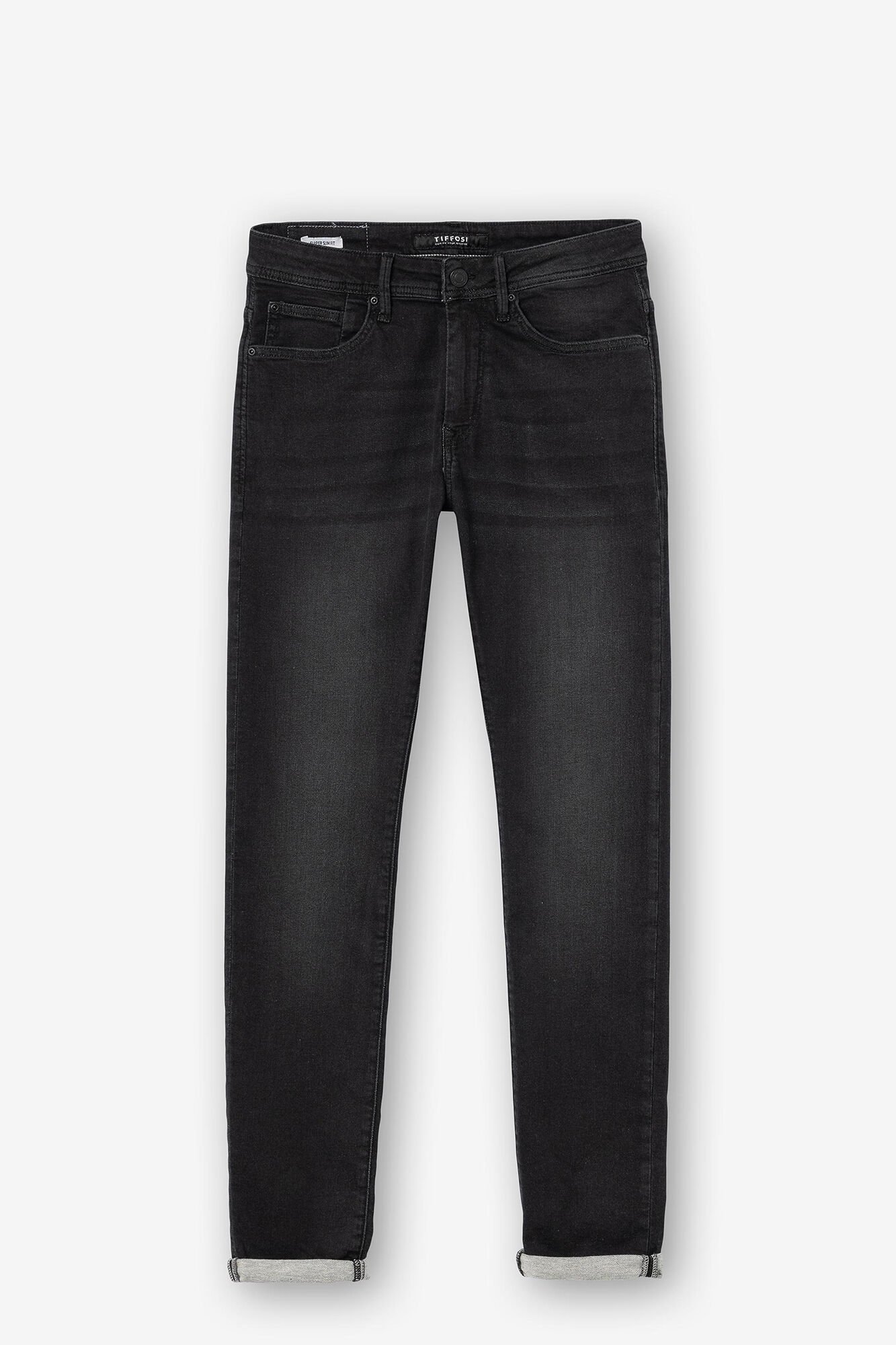 Calça jeans super slim de malha índigo