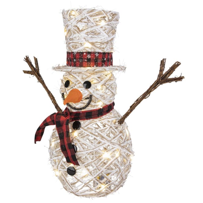Schneemann mit LED - ca. 50 cm