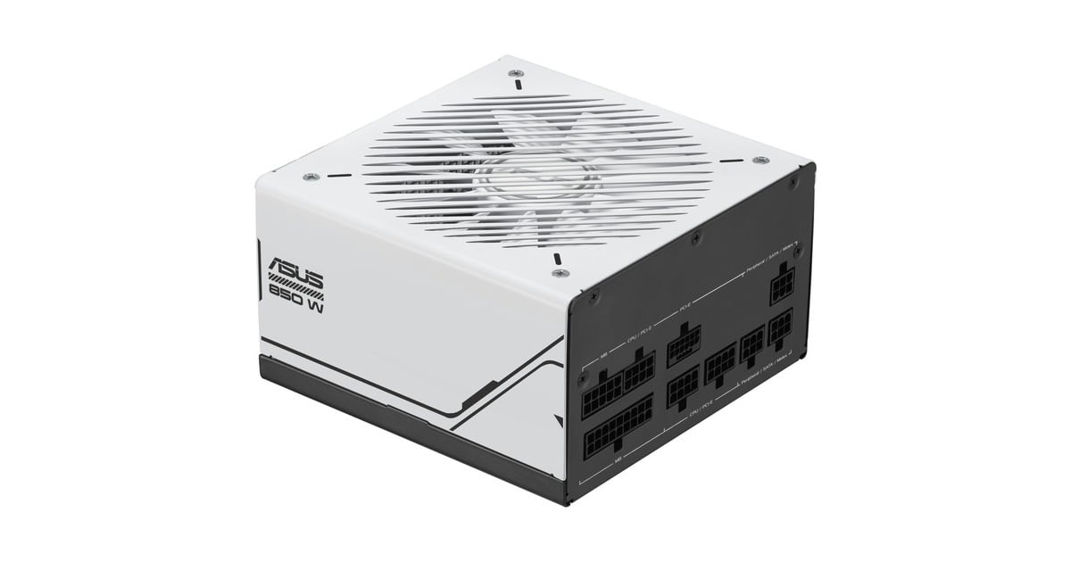 ASUSPrime Gold modulaire 850 watt voeding   (Wit, 1x 12V-2x6, 3x PCIe)