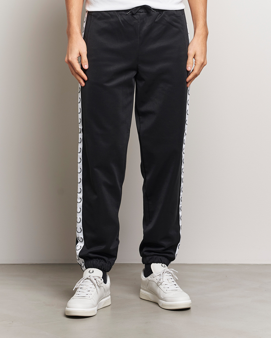 Fred Perry Taped Track Pants Black