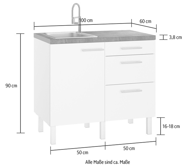 OPTIFIT Pantryküche »Lilly« Breite 100 cm
