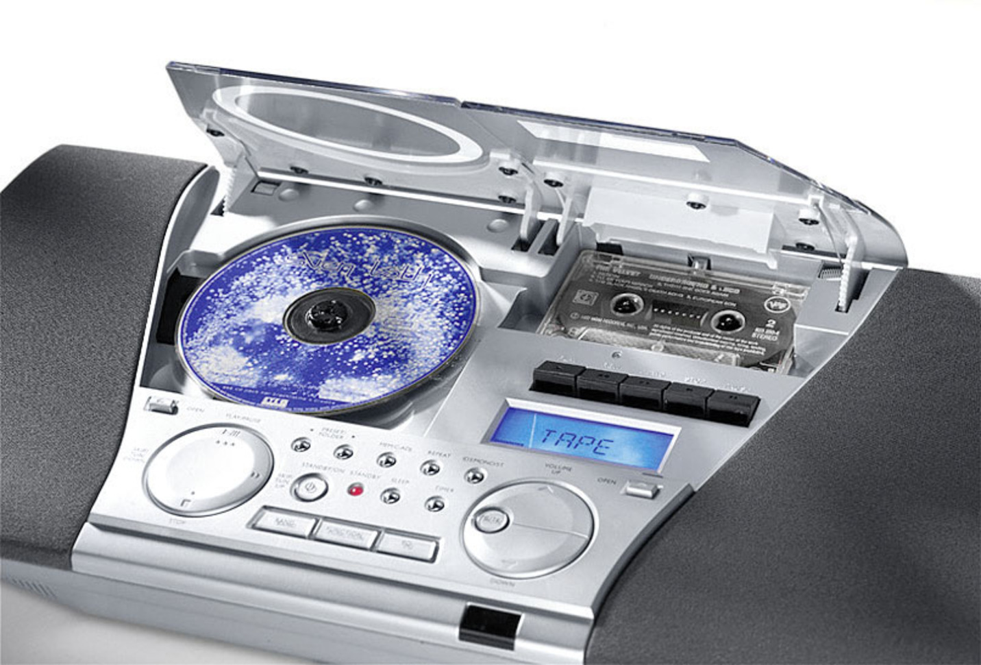 Design-Musikanlage mit beleuchtetem Multifunktionsdisplay