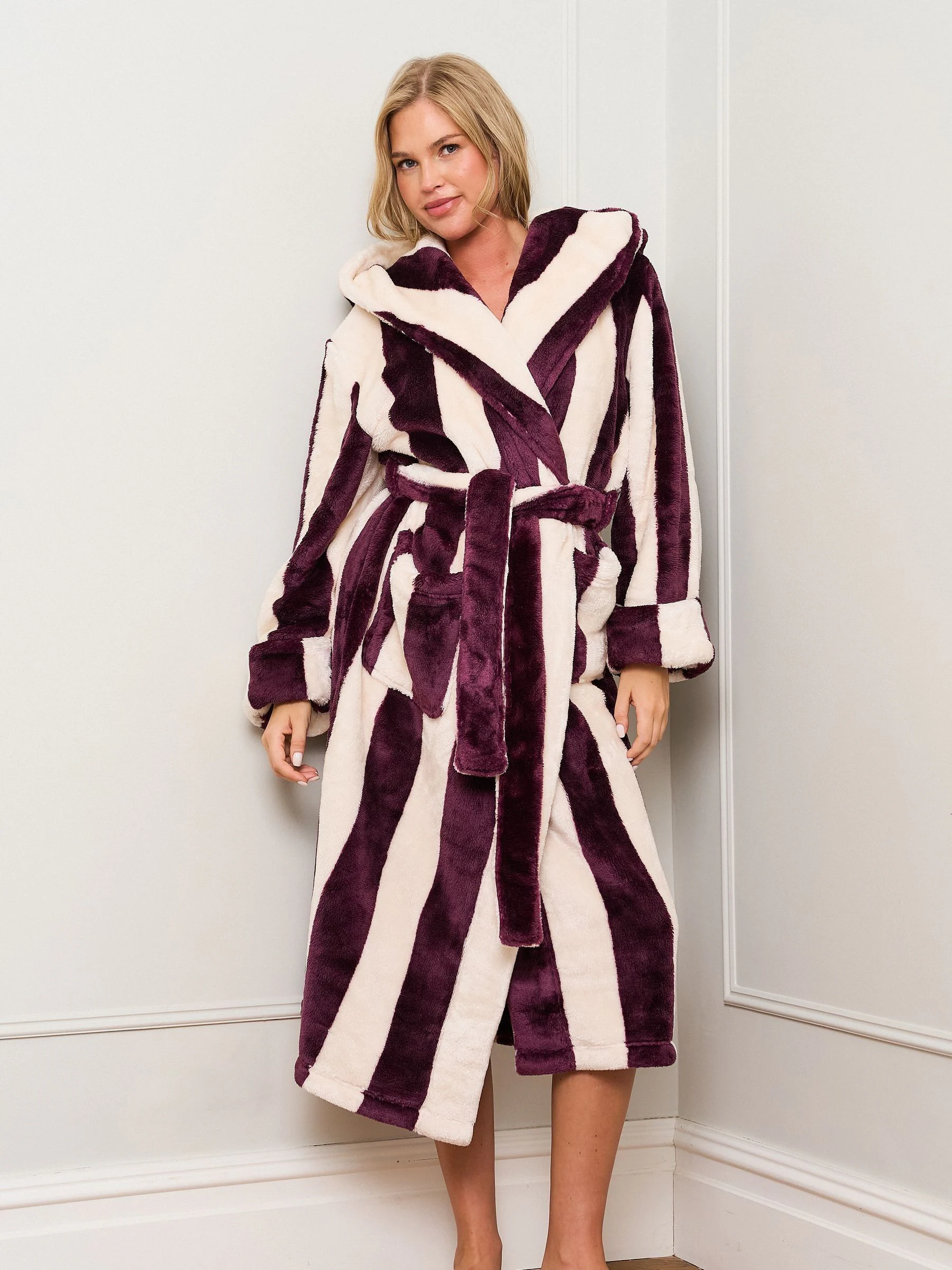 Jim Jam the Label Purple Stripe Robe