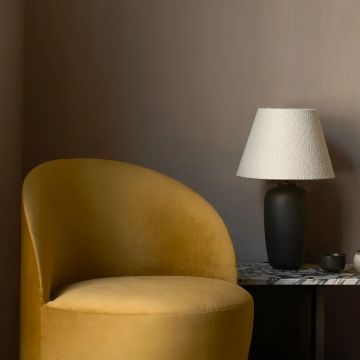 Audo - Androgyne Couchtisch 120 x 45 cm, Walnuss / Calacatta Viola