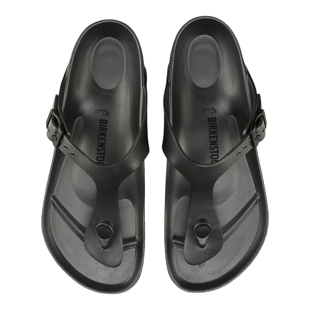 BIRKENSTOCK-Gizeh_eva-Tongs sandales à talon plat - Talon plat - Gris Foncé