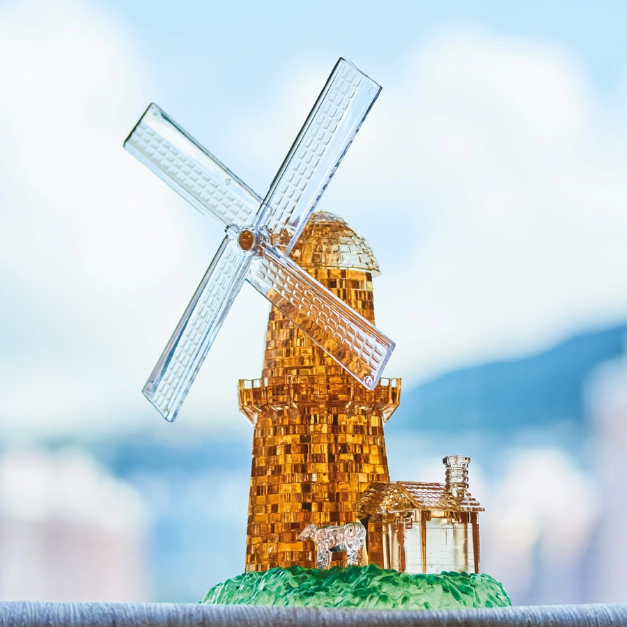 HCM Kinzel Crystal Puzzle Windmühle Mehrfarbig
