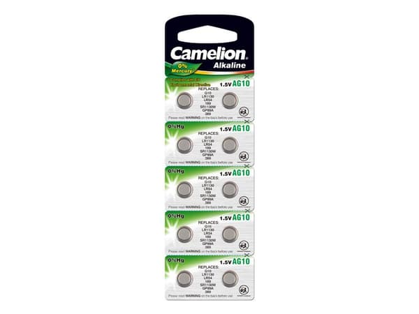 Camelion Knappcelle Batterier AG10 / SR54 / LR54 - 10 pk