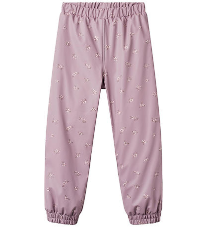 Wheat Regenhose m. Thermal - PU - Ähm - Soft Lilac Blumen