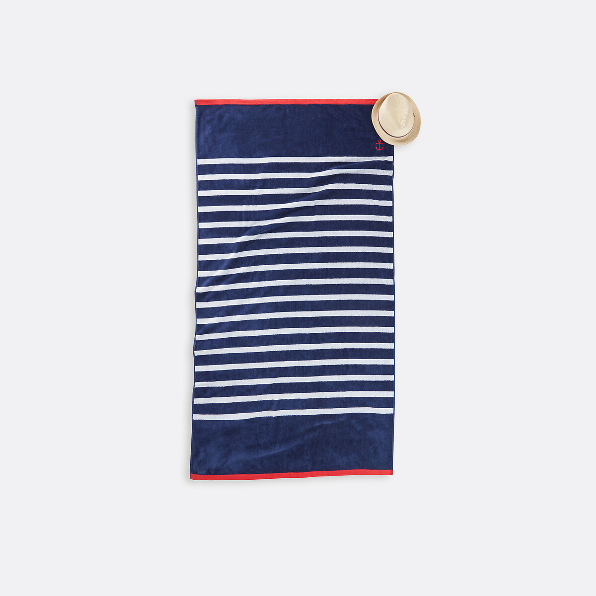 LA REDOUTE INTERIEURS<br>Toalha de praia em veludo turco 420 g/m², Marinière