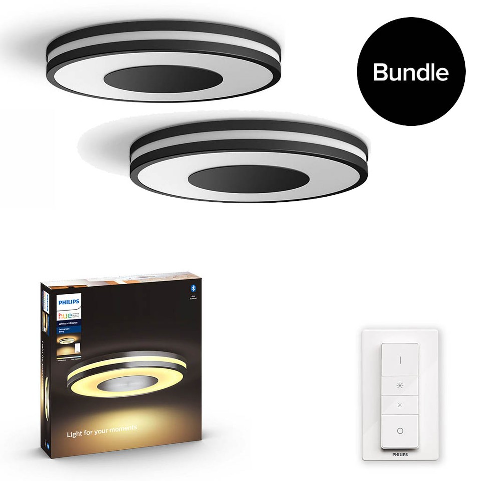 Philips Hue - 2xBeing Ceiling Light Black - Bundle