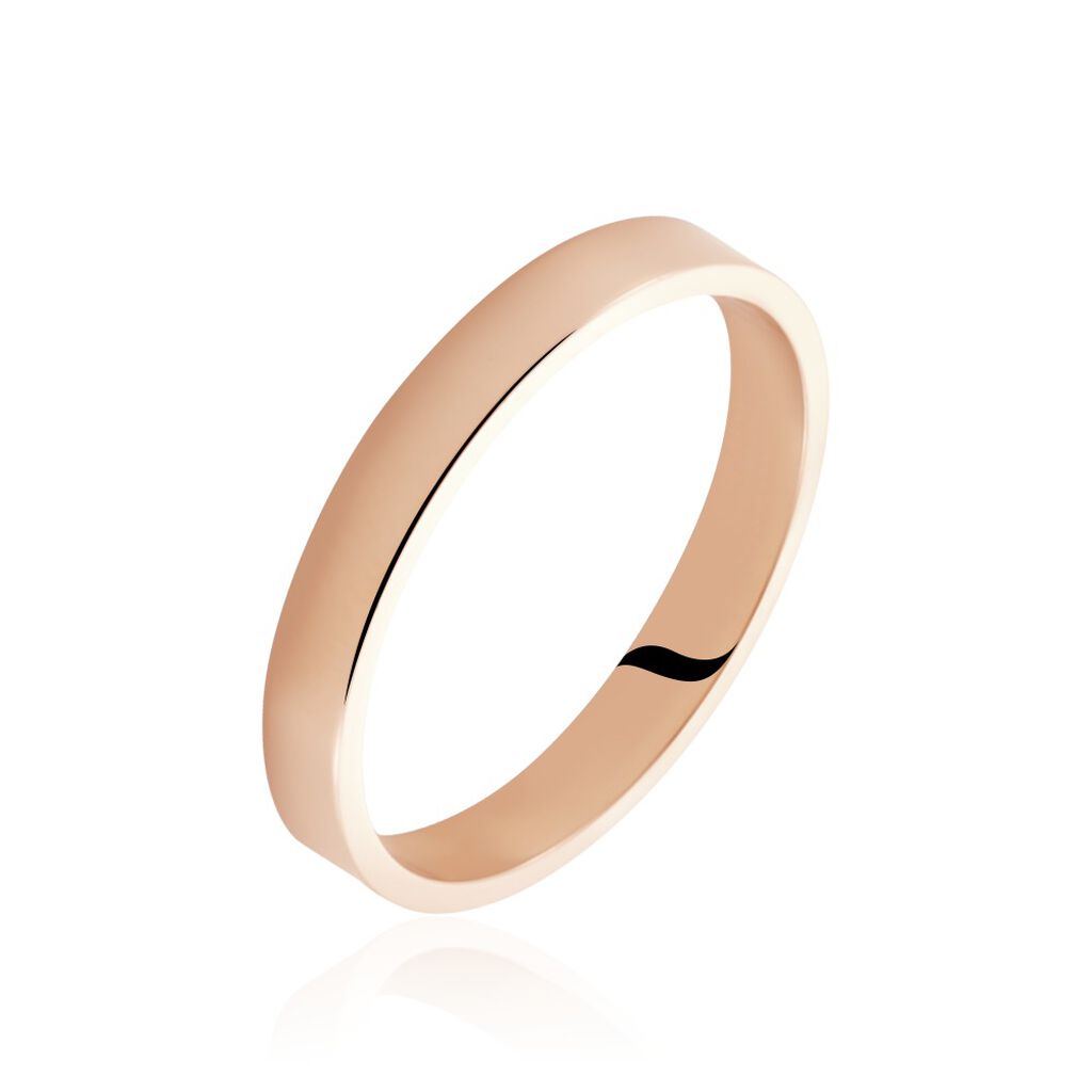 Alliances Argent Rose Inayah Ruban 3mm