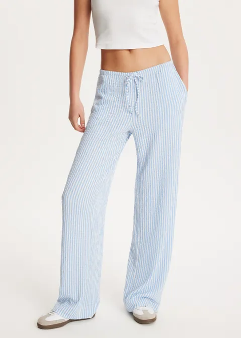 Rechte broek met structuur assorti (ASSOR)