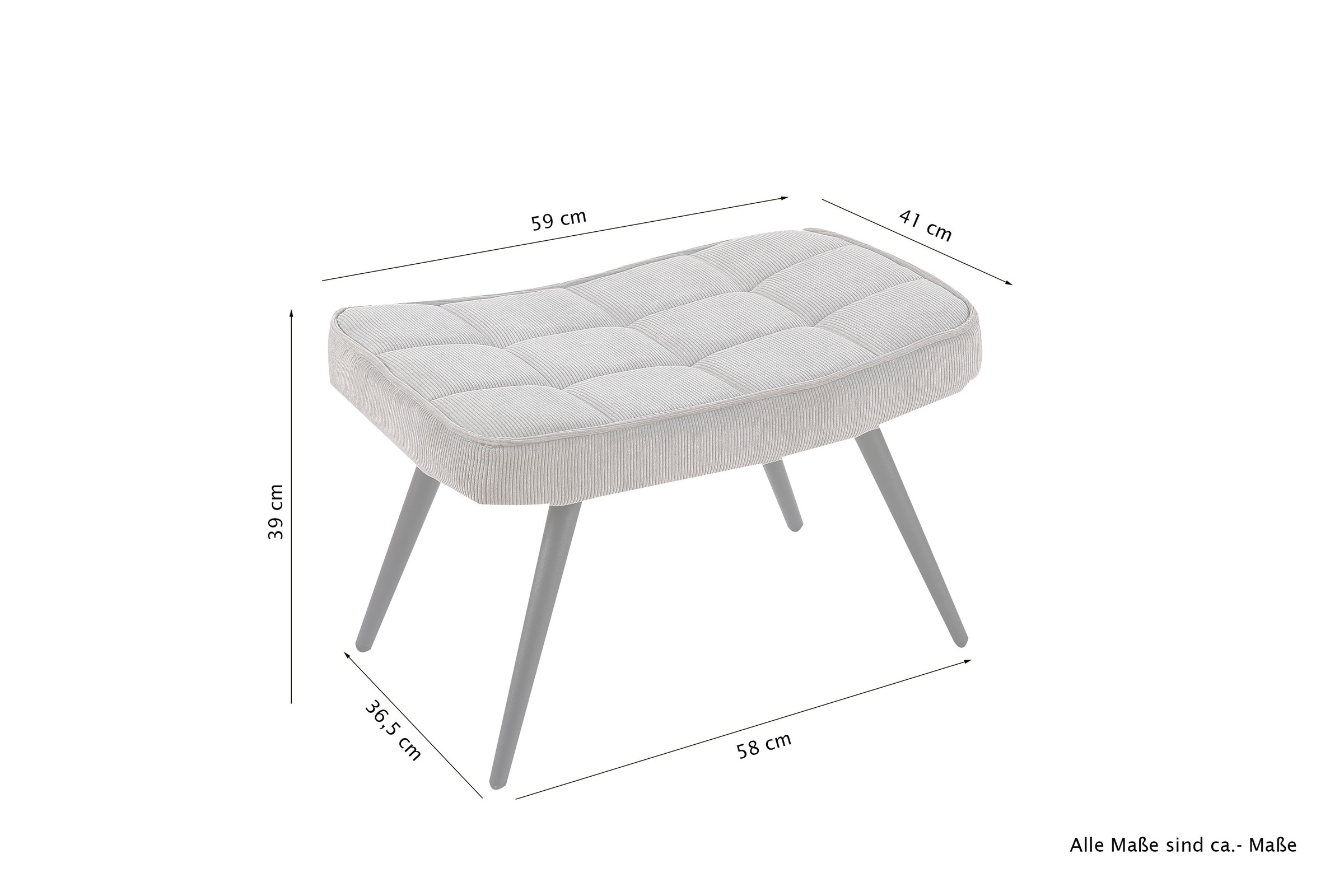 byLIVING Sessel »Uta« 1 Stk. tlg. wahlweise mit oder ohne Hocker, in Cord, Samt oder Webstoff