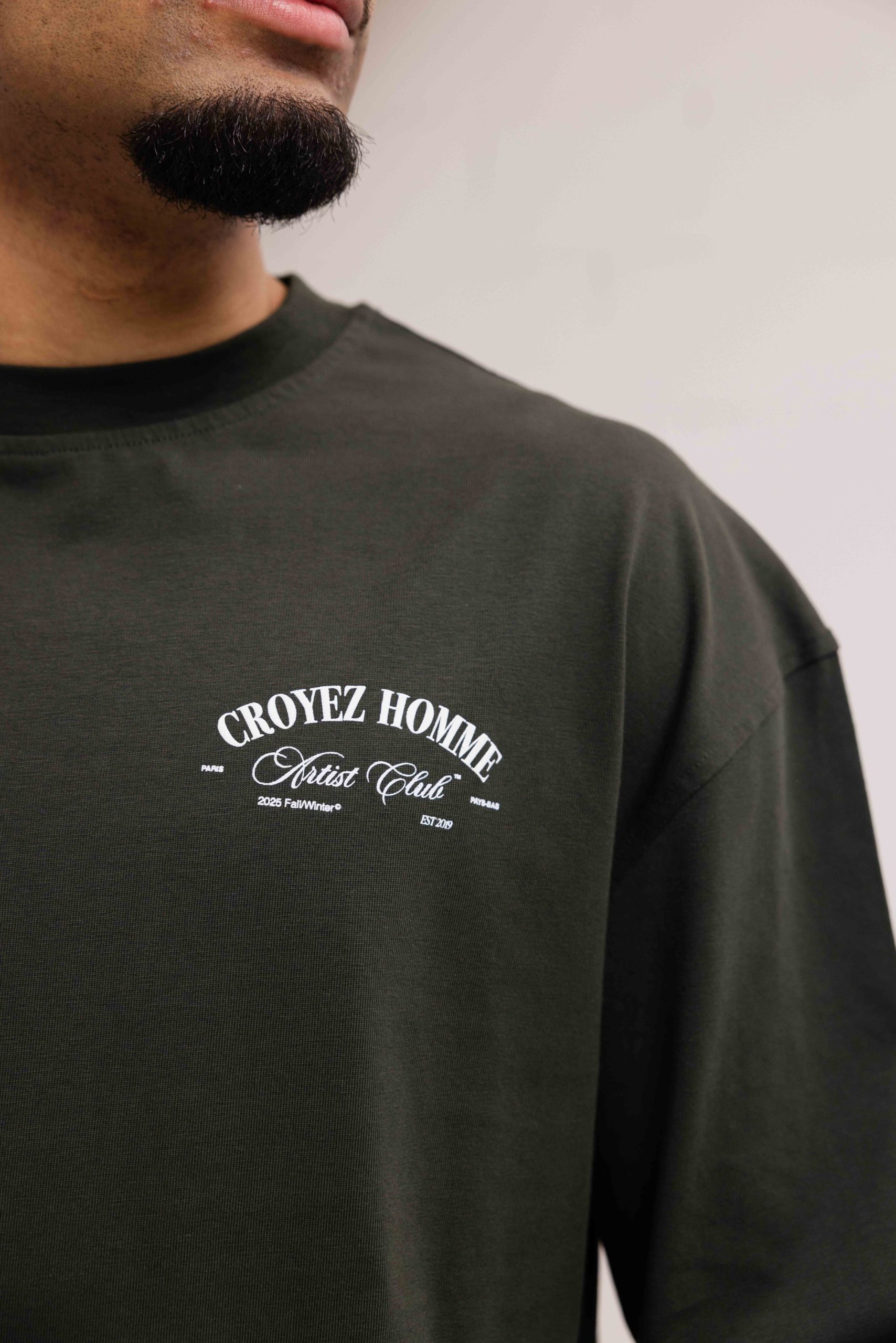 Croyez Artist Club Longsleeve T-Shirt Heren Donkergroen
