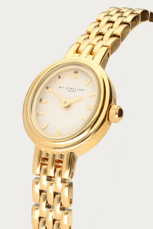 Minimalistische ovalen horloge