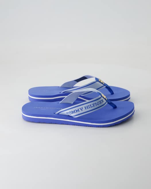 Tommy Hilfiger HILFIGER WEBBING BEACH SANDAL Zehentrenner in Blau