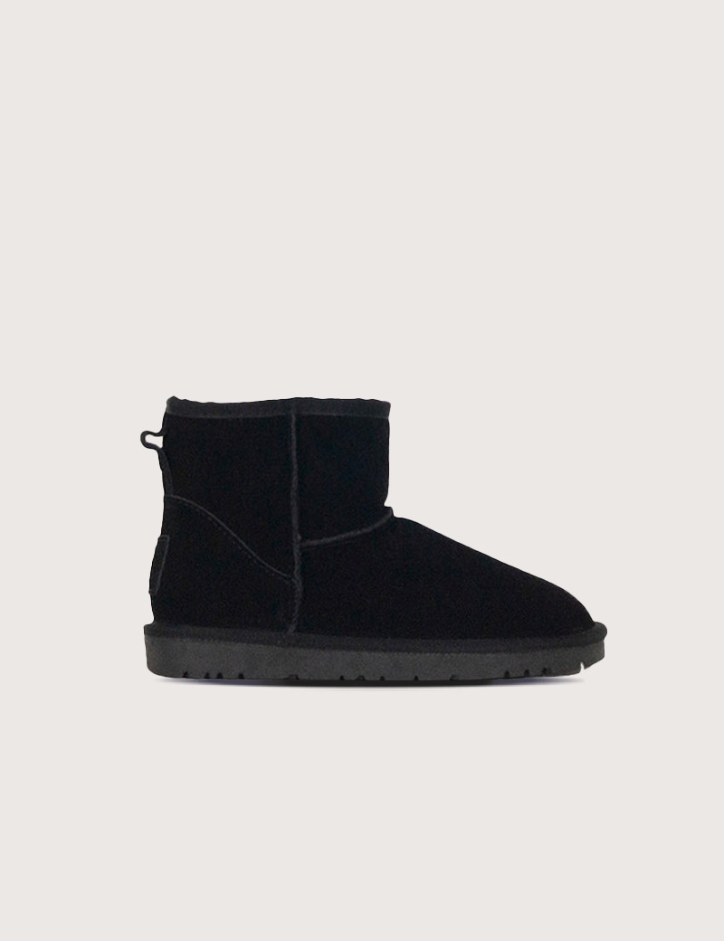 KELARA BOTTINES ENFANT EFFET DAIM NOIRES