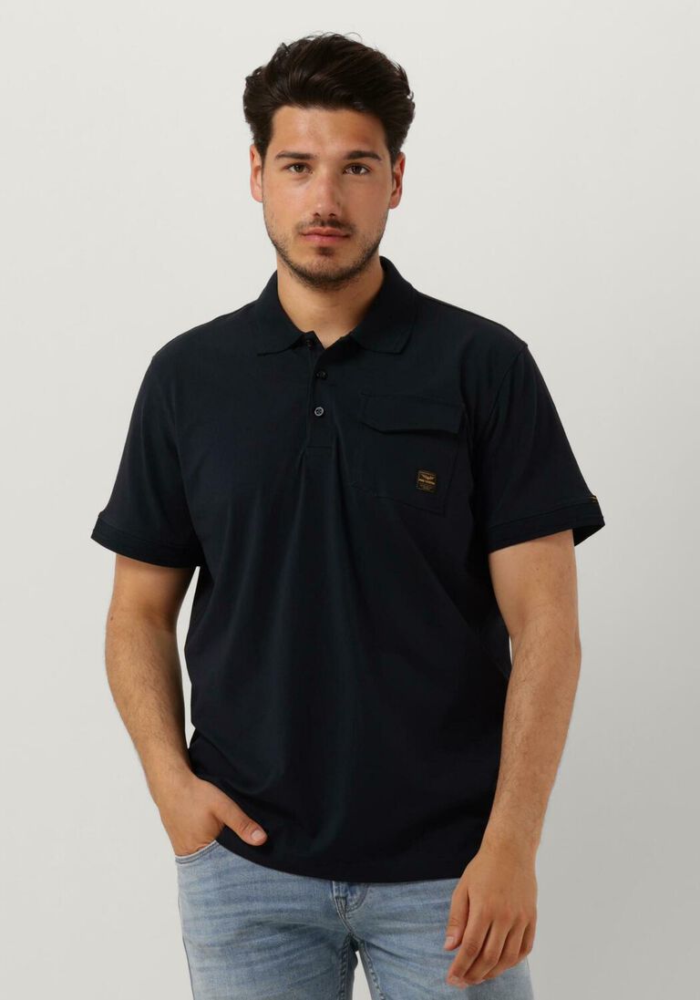 PME LEGEND blauwe pme legend polo short sleeve polo stretch jersey