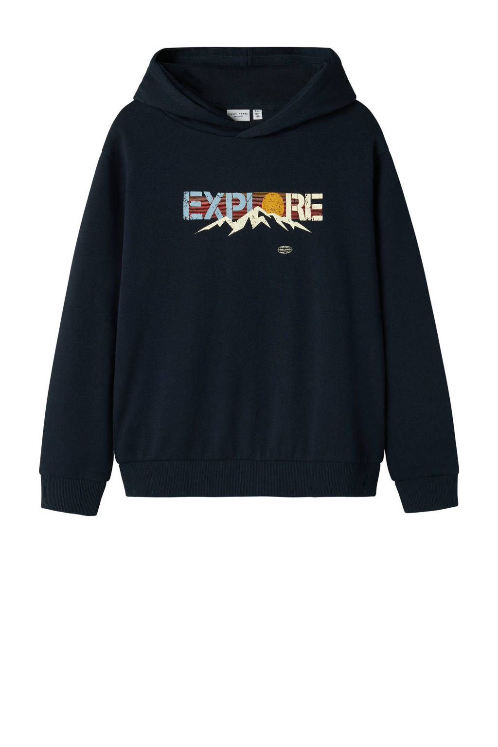 NAME IT sweater NKMVILDAR met printopdruk donkerblauw