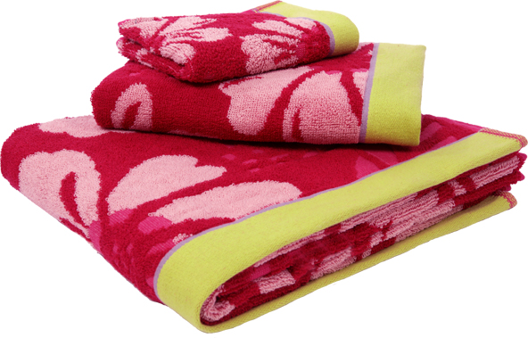 4er-Set Gästetücher - fuchsia-coral - Baumwolle - 30x50 cm