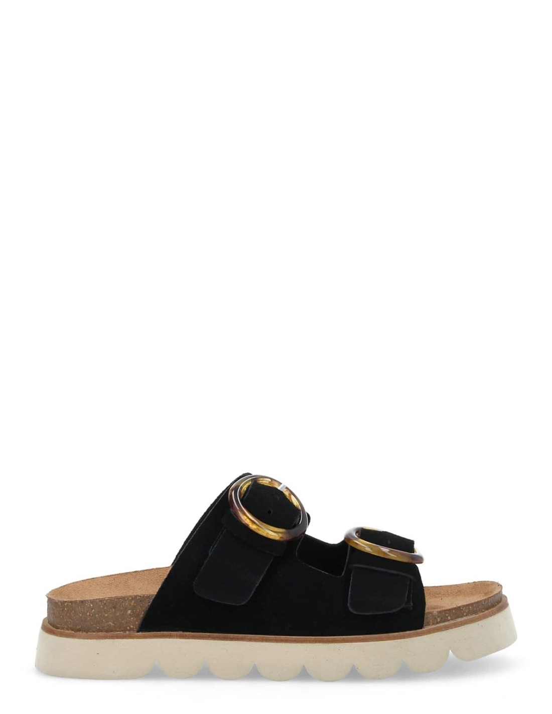 no name Mules Femme Sandy Slap Cuir Noir