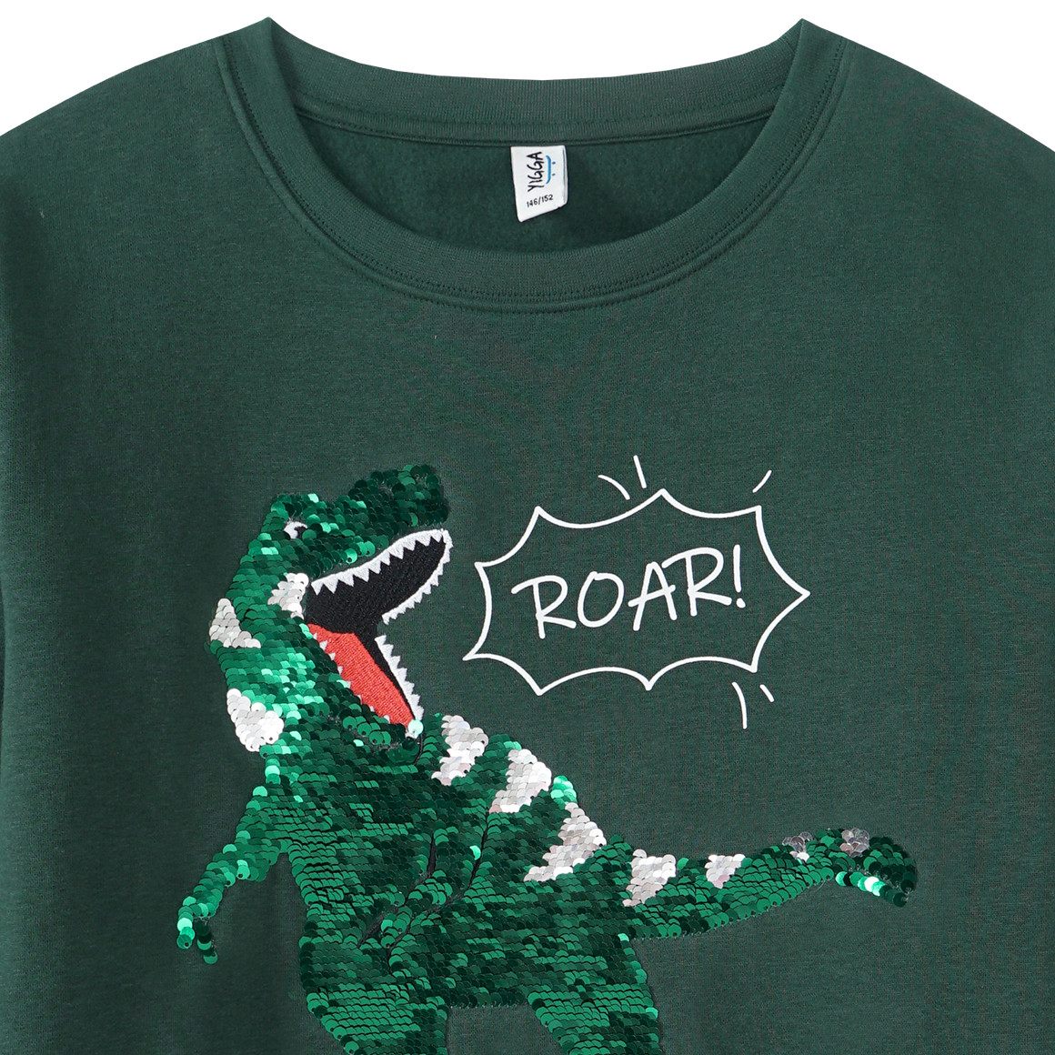 Yigga Jungen Sweatshirt mit Wendepailletten dunkelgrün