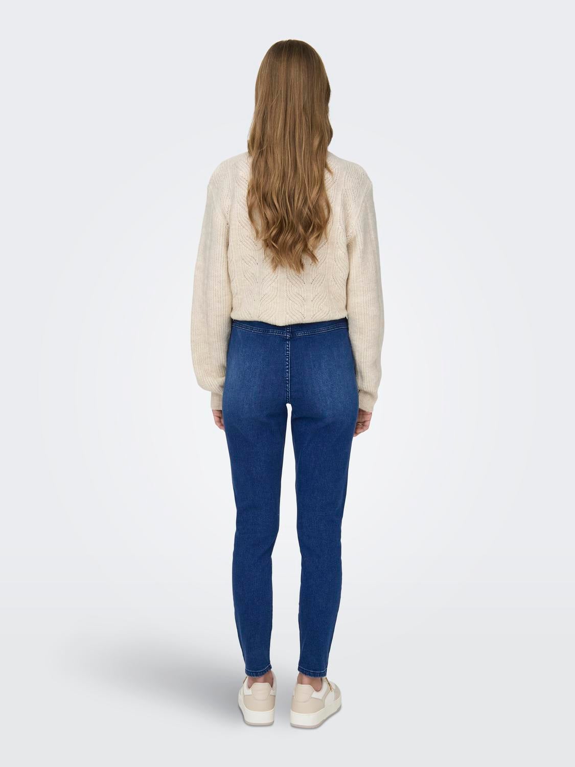 JDYNALINA Hohe Taille Slim Fit Jeggings Medium Blue Denim