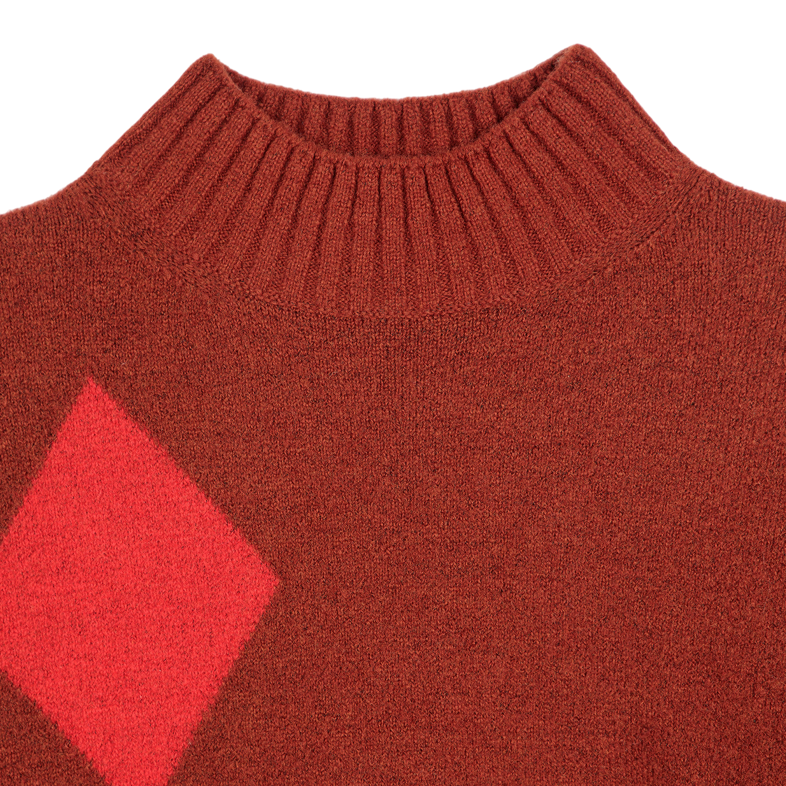 Adult Strickpullover Diamond Card Brown