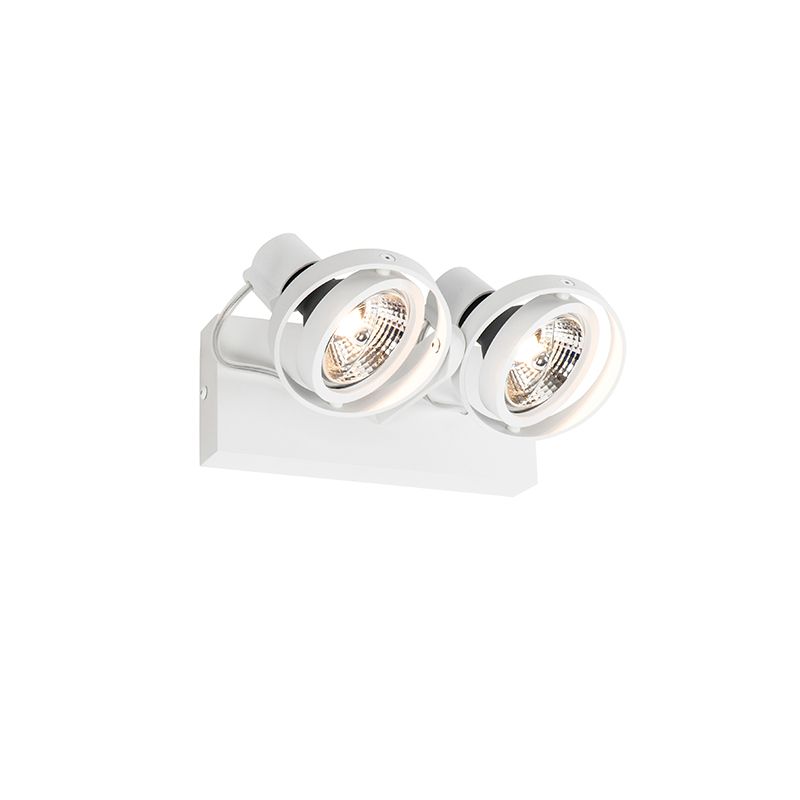 Moderne plafondspot wit 2-lichts GU10 70mm - Master