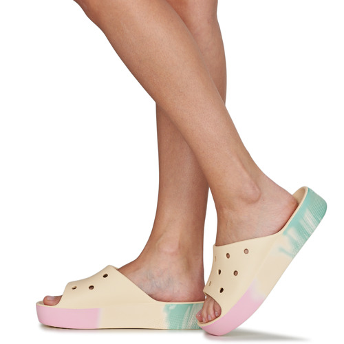 Crocs - CLASSIC PLATFORM OMBRE SLIDE Beige
