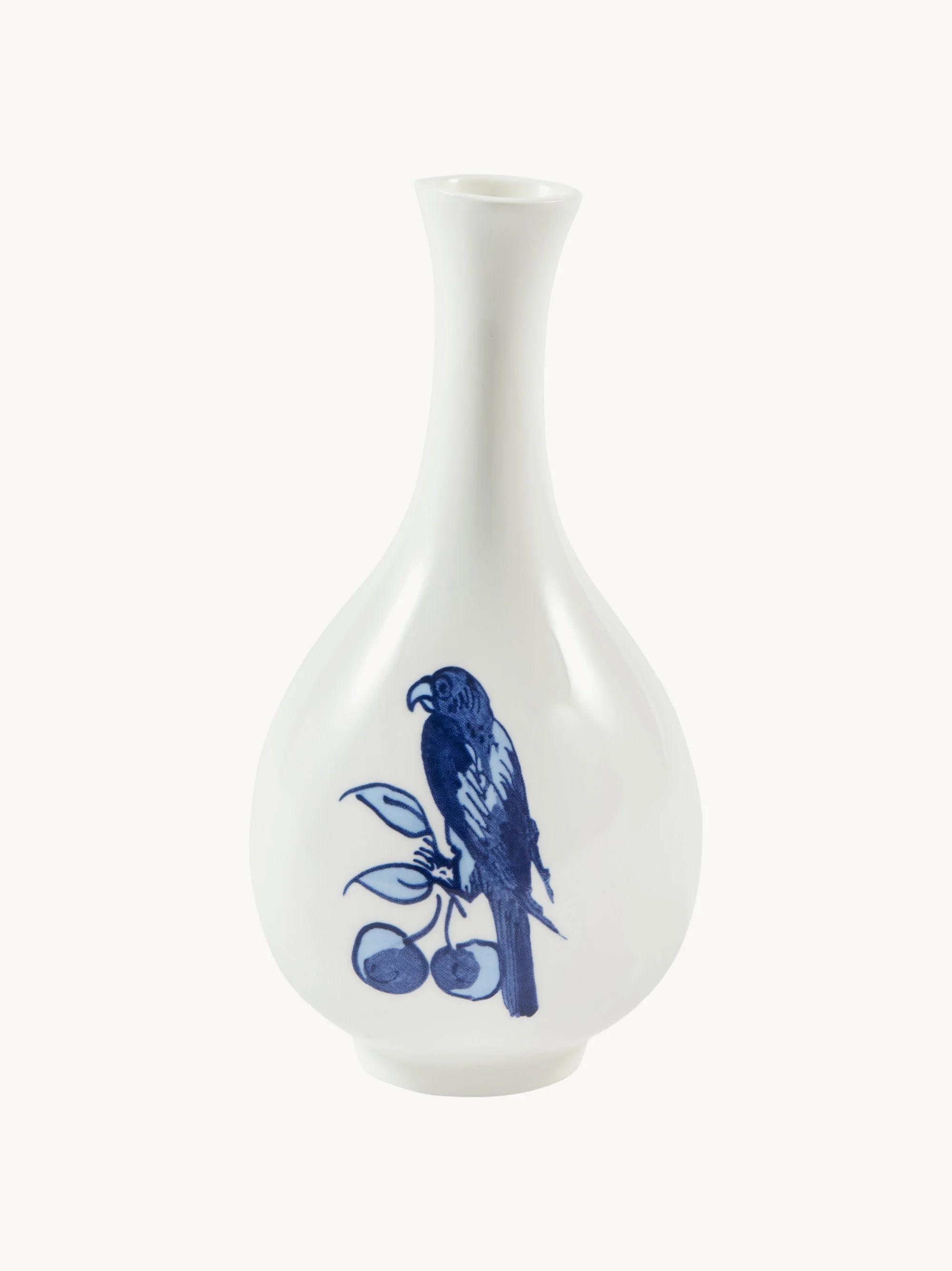 Porseleinen vaas Small Bird, H 17 cm