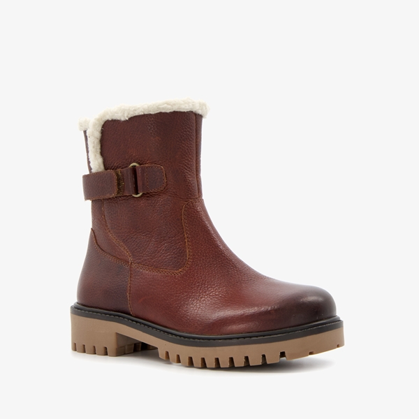 Hush Puppies gevoerde leren meisjes enkellaarsjes