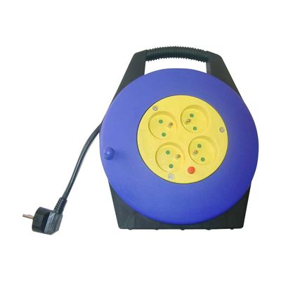 Enrouleur de cable électrique + 4 prises 16A - 10m